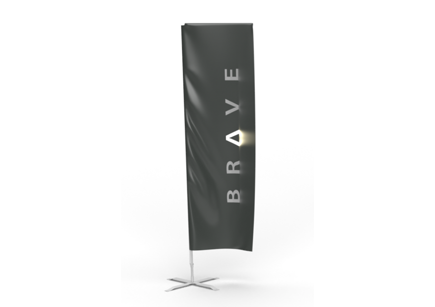 Beachflagga Haj inkl. kryssfot och mastsystem