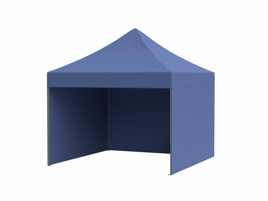 Blått Expotält 3x3 - Tälttak inkl. 3 väggar.