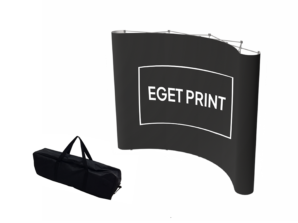 Textilvägg Svängd 350 x 225 cm inkl. väska