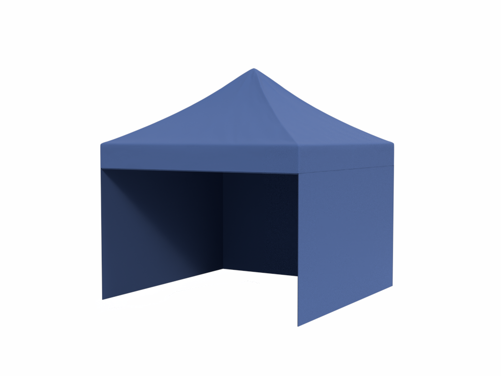 Blått Expotält 3x3 - Tälttak inkl. 3 väggar.