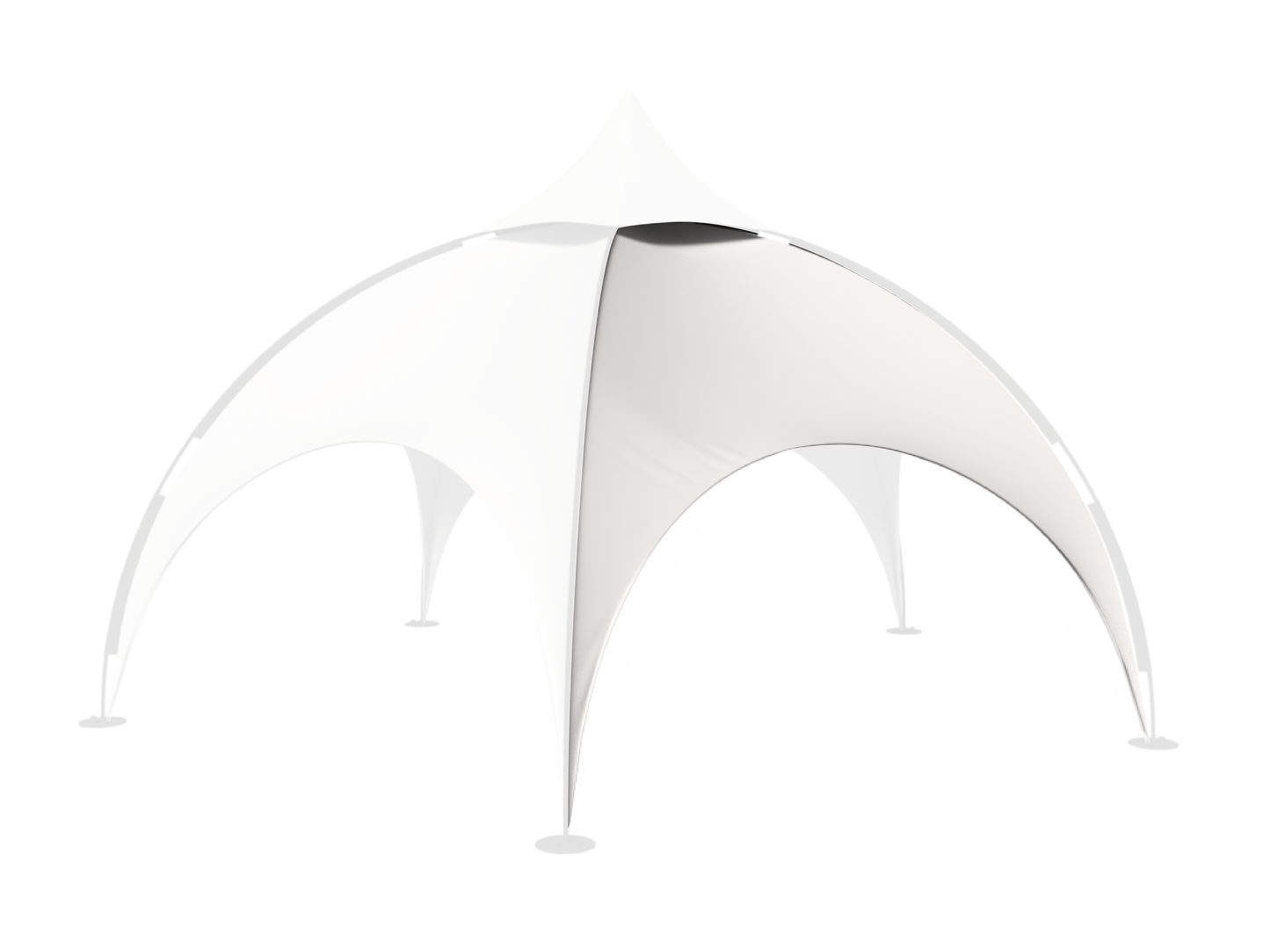 Domtält - 3 m vägg Vit/Svart