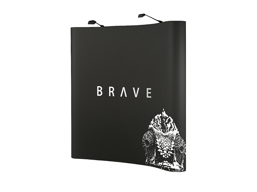 Textilvägg 350 x 225 cm - Svängd