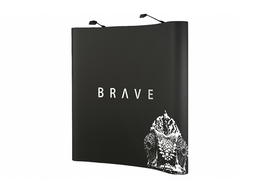 Textilvägg 350 x 225 cm - Svängd