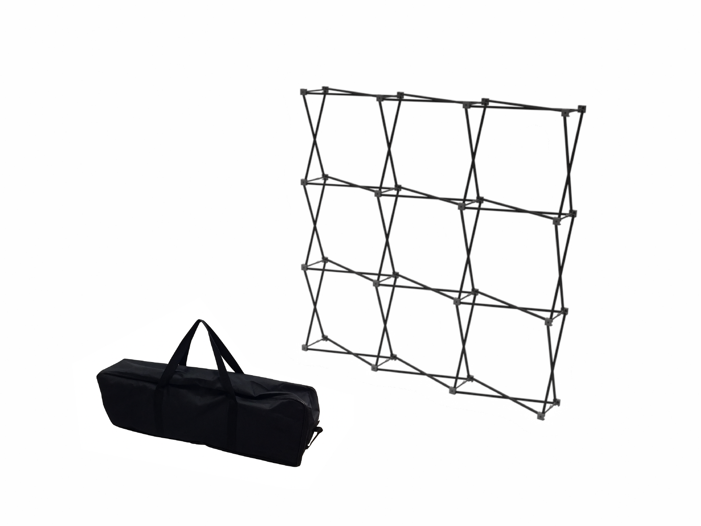 Textilvägg Rak 3x3 m inkl. väska - Endast hårdvara